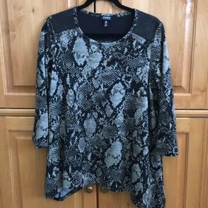 Jones New York black and grey tunic